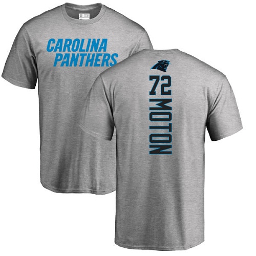 Carolina Panthers Men Ash Taylor Moton Backer NFL Football #72 T Shirt